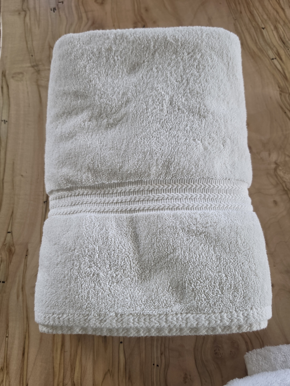 Boutique Off-White Cream Bath Sheet - Plush 100% Turkish Cotton Loops XLG EUC